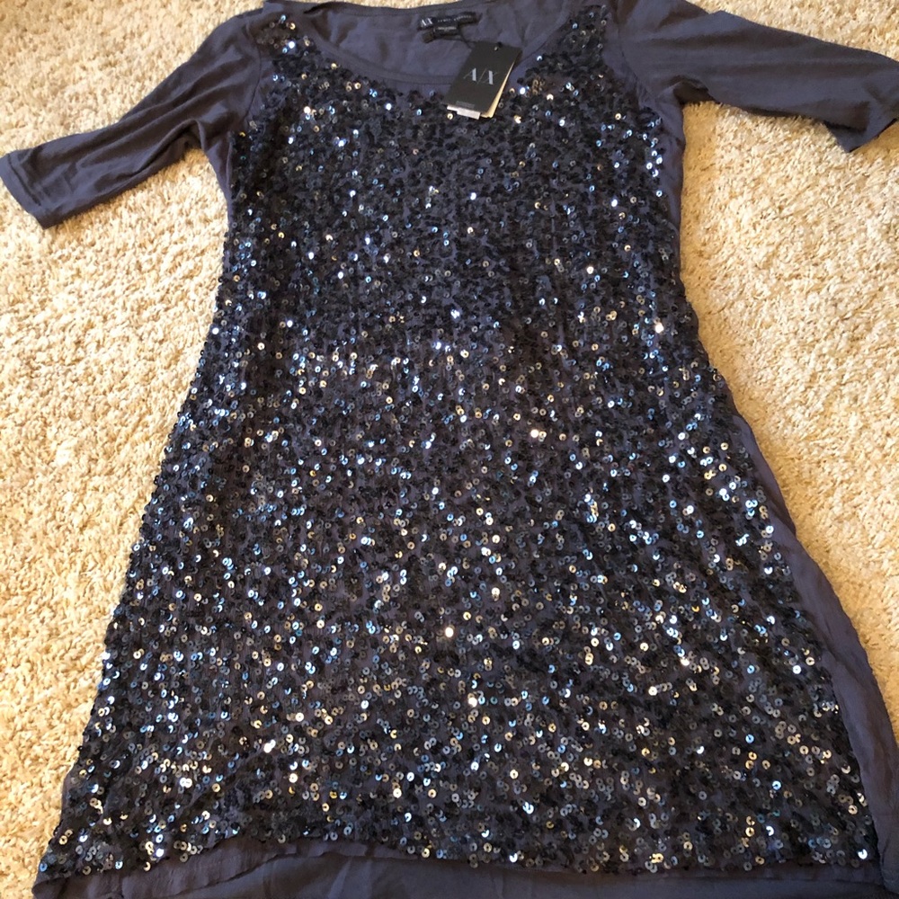 Armani exchange gray minidress size small